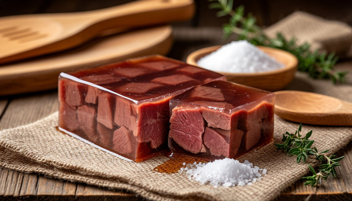 📝 Сибирский ‘морозец’: студень из говяжьих ног без желатина. Почему его заливали в формочки из-под ‘Красной Москвы’