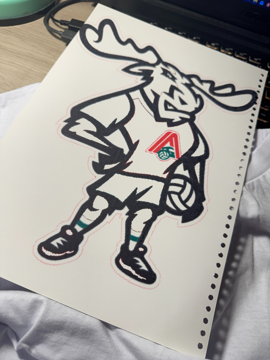 А вот уже шаблон, распечатанный больше контурно с учетом ошибки