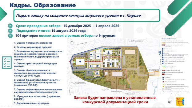    Кировская область готовит заявку на кампус