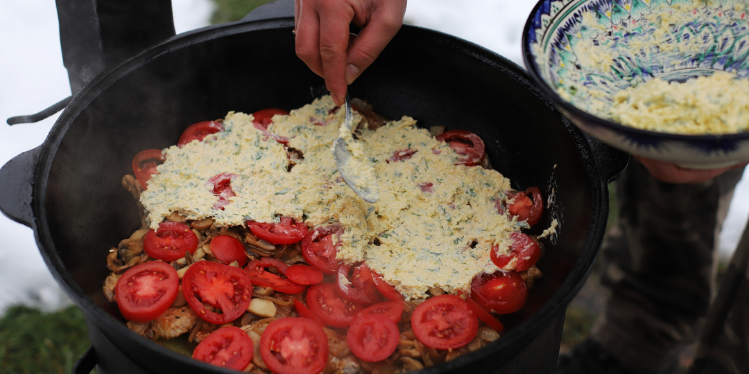 Мясо по-французски в казане на новый год 2026