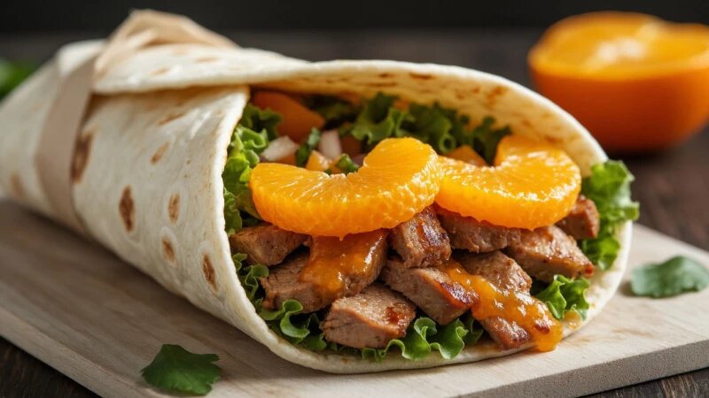     Шаурма с мандаринами Нейросети