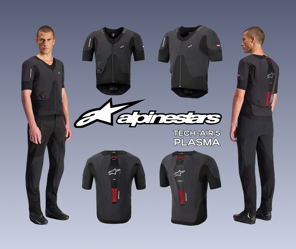 Alpinestars Tech-Air 5 Plasma. Система подушек безопасности для верхней части тела в формате лёгкого тонкого жилета.