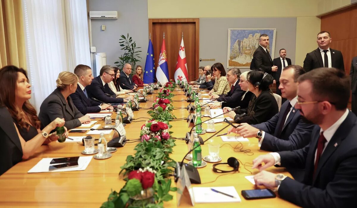 Переговоры делегаций Грузии и Сербии в Белграде.