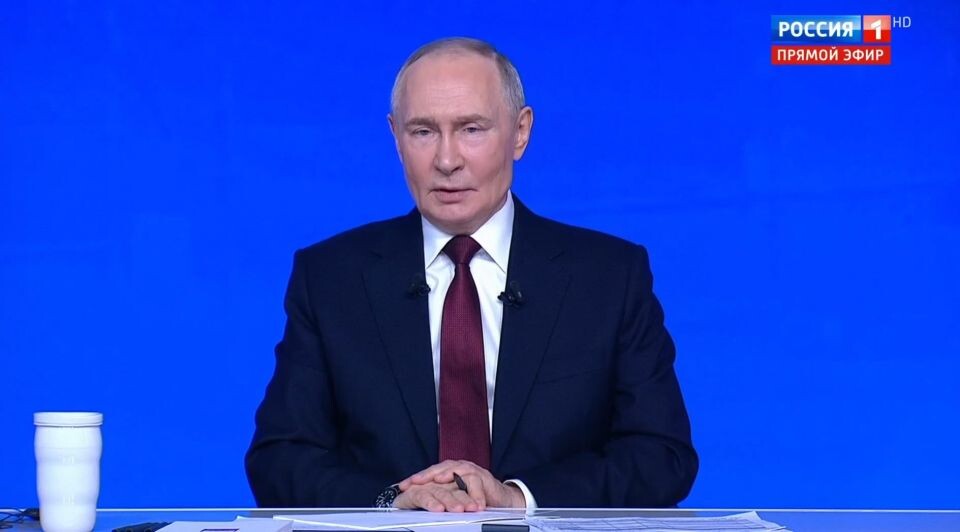    Итоги года с Владимиром Путиным. Источник: кадр трансляции