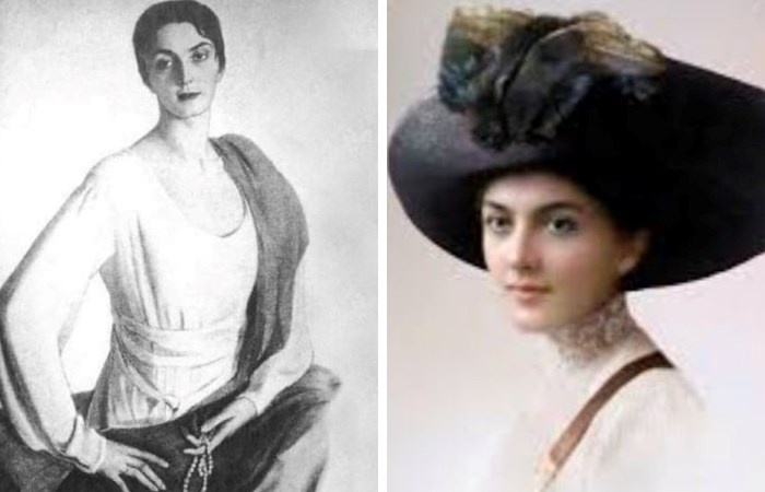 Княжна Мэри, слева - портрет Савелия Сорина