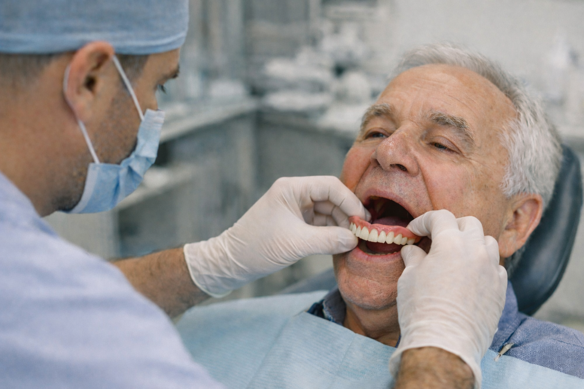 Установка протеза