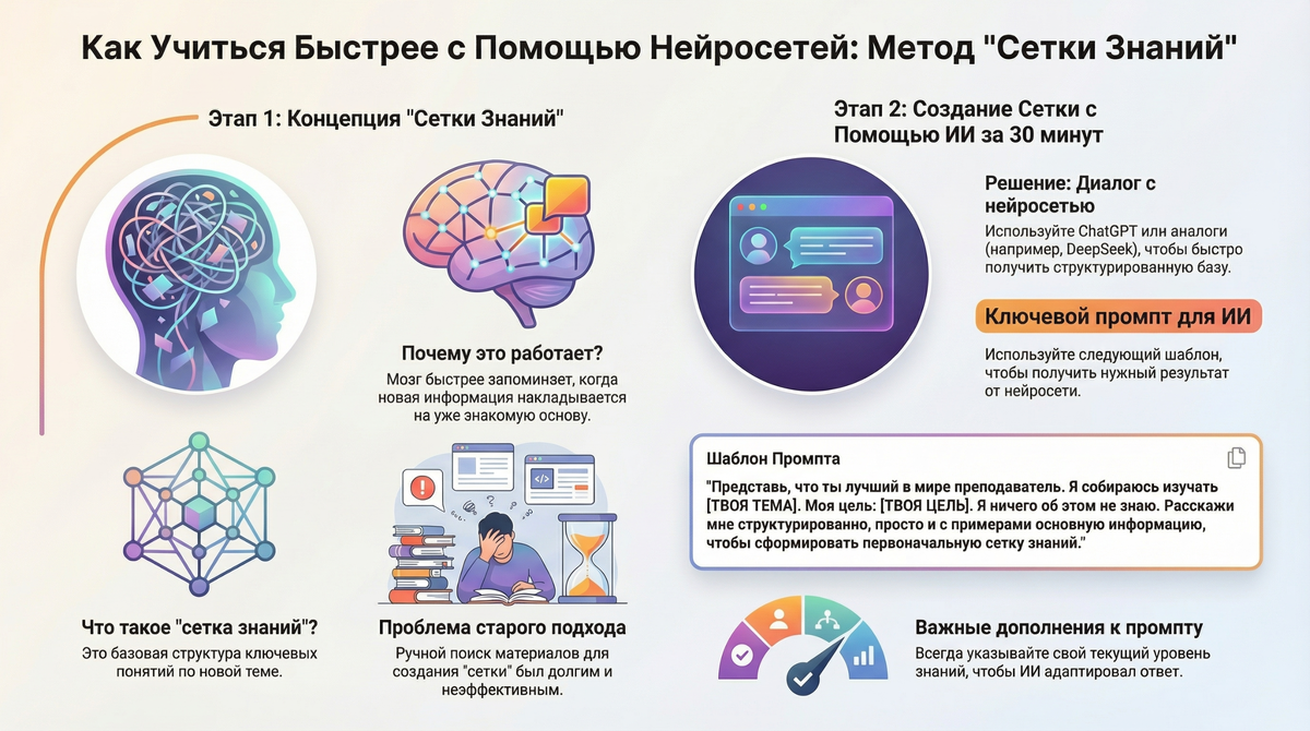 20-30 минут изучения информации перед курсом, книгой, семинаром повысит качество усвоения знаний в несколько раз