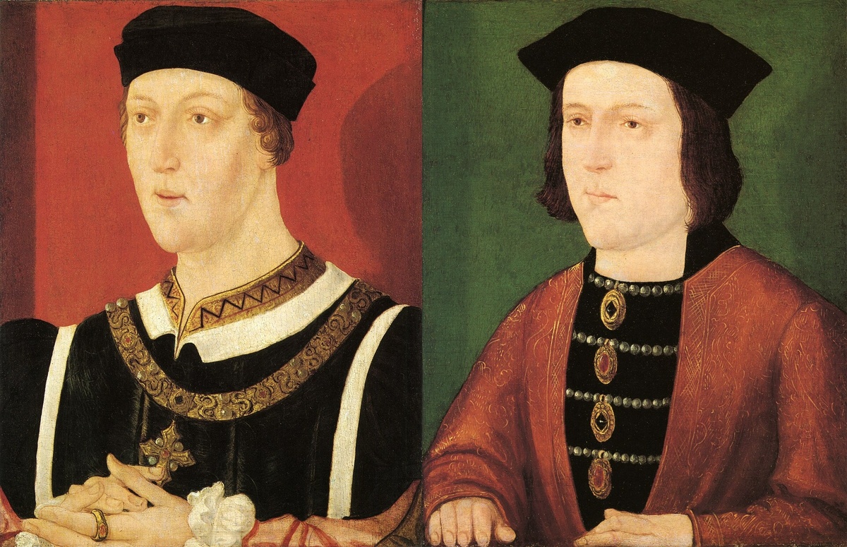 Слева Генрих VI справа Эдуард IV