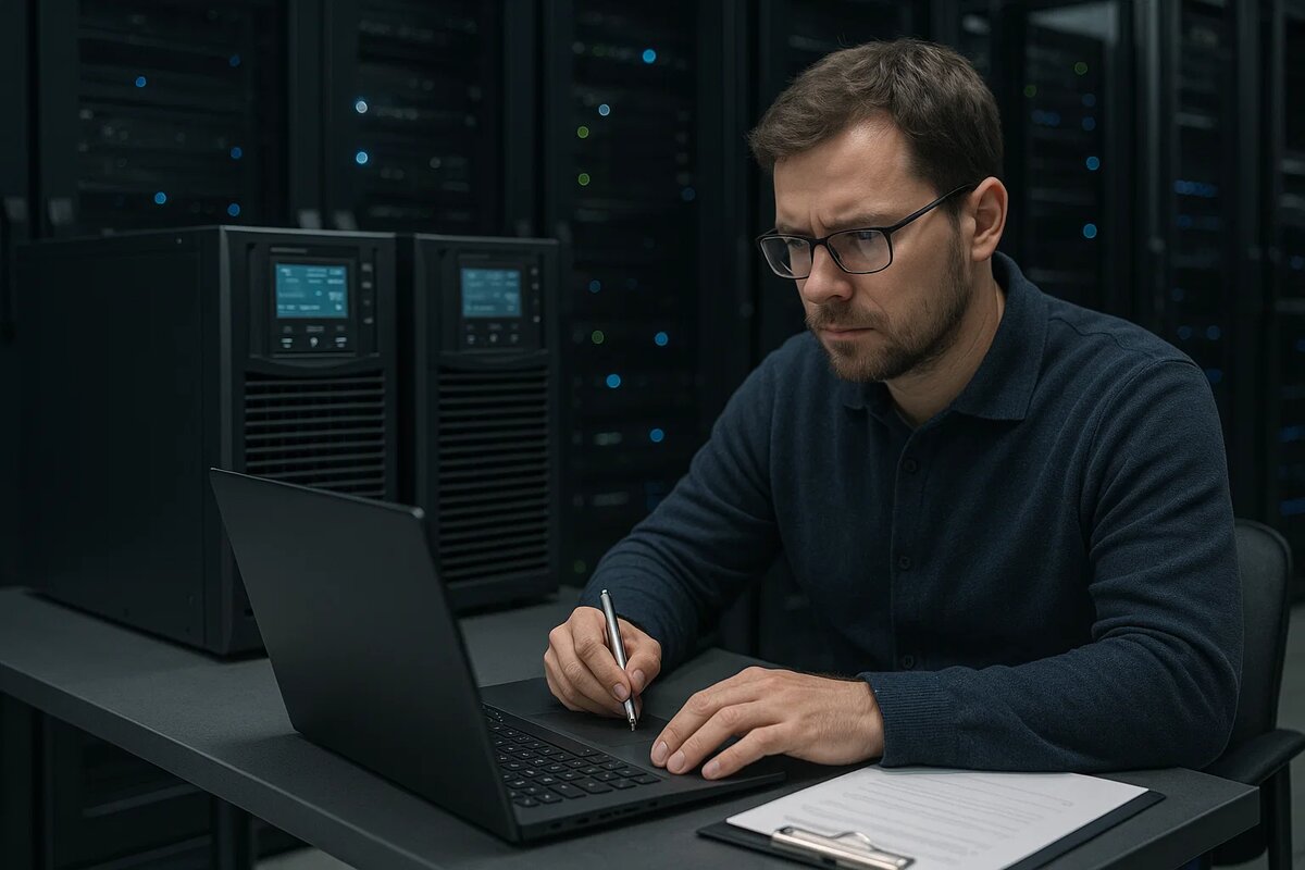 Расчет ёмкости ИБП для дата-центра является одной из важнейших задач при проектировании серверной инфраструктуры. От точности расчётов зависит надежность работы оборудования, уровень отказоустойчивости, возможность выдерживать пики нагрузки и способность дата-центра функционировать даже при полном отключении электроснабжения.