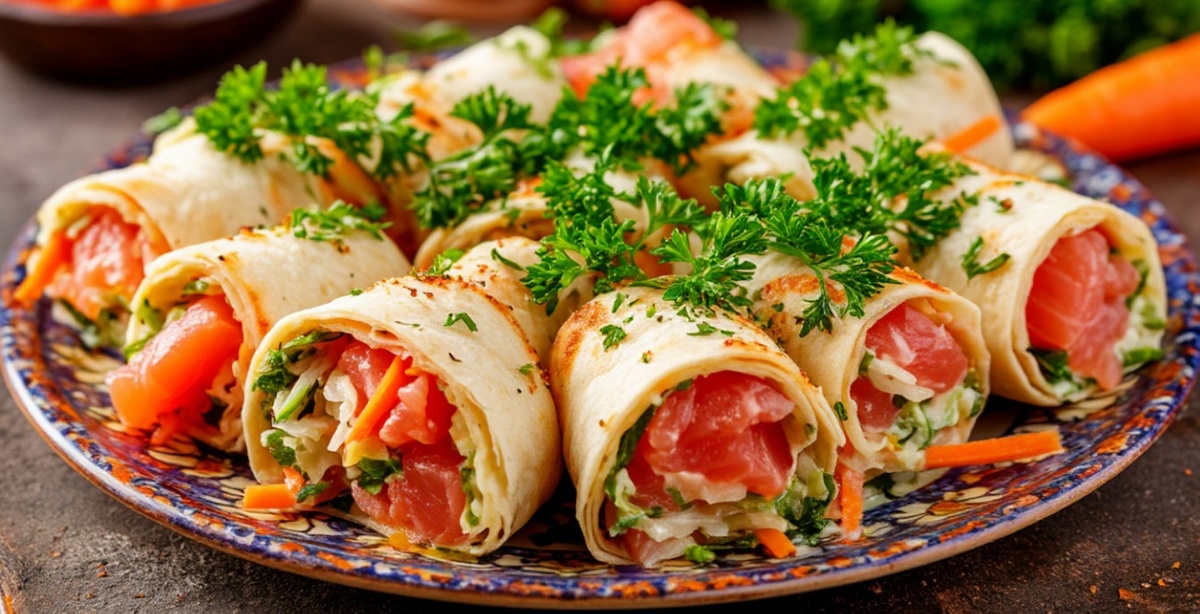 Идеальные рулетики из лаваша на праздничный стол — просто, быстро, эффектно: Ваши гости будут в восторге! Фото автора