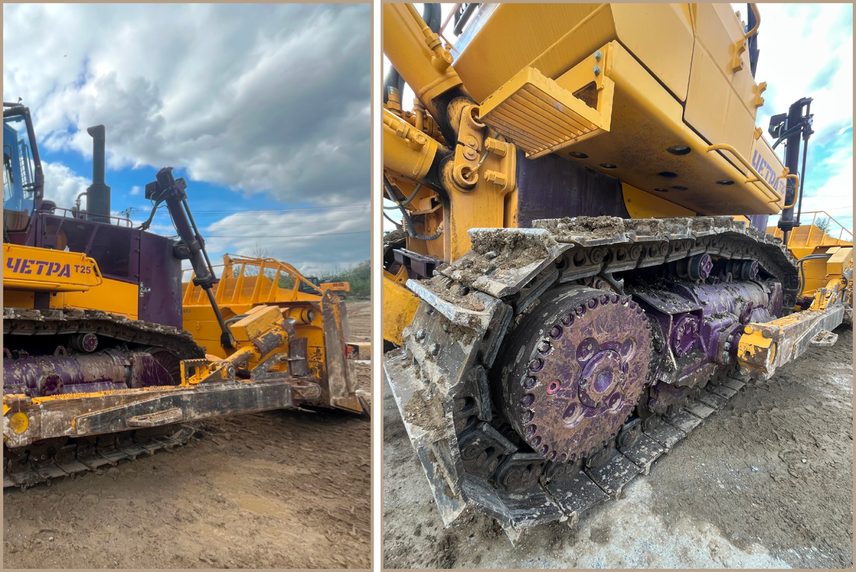 На фото: бульдозер ЧЕТРА Т25, у которого натяжение гусеницы близко к чрезмерному.