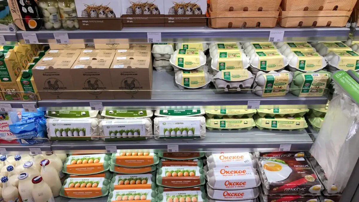    Продажа яиц в супермаркете. © АГН «Москва»