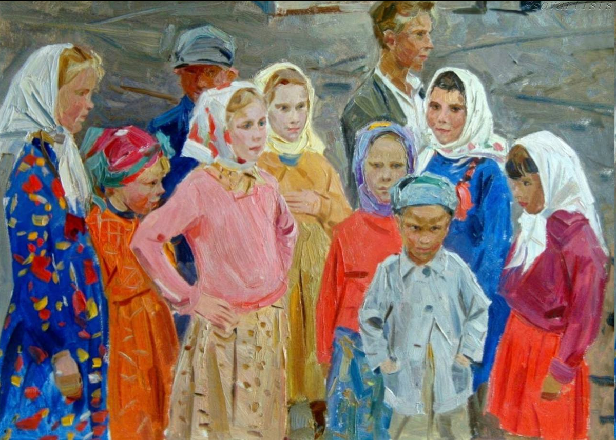 Евгений Самсонов. «Мордовские дети». 1963