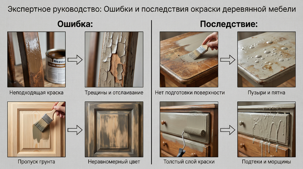 Ошибки и последствия обновления мебели