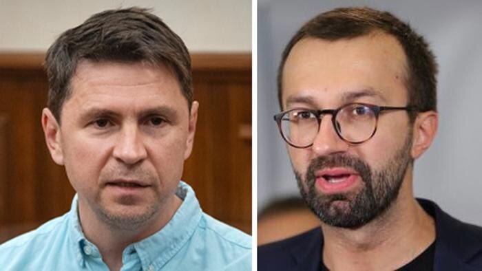 Михаил Подоляк (слева) и Сергей Лещенко. Обложка © ТАСС / АР / Efrem Lukatsky, © Wikipedia / rbc.ua