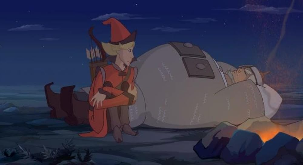 Кадры из российского мультфильма Ильи Максимова «Добрыня Никитич и Змей Горыныч»