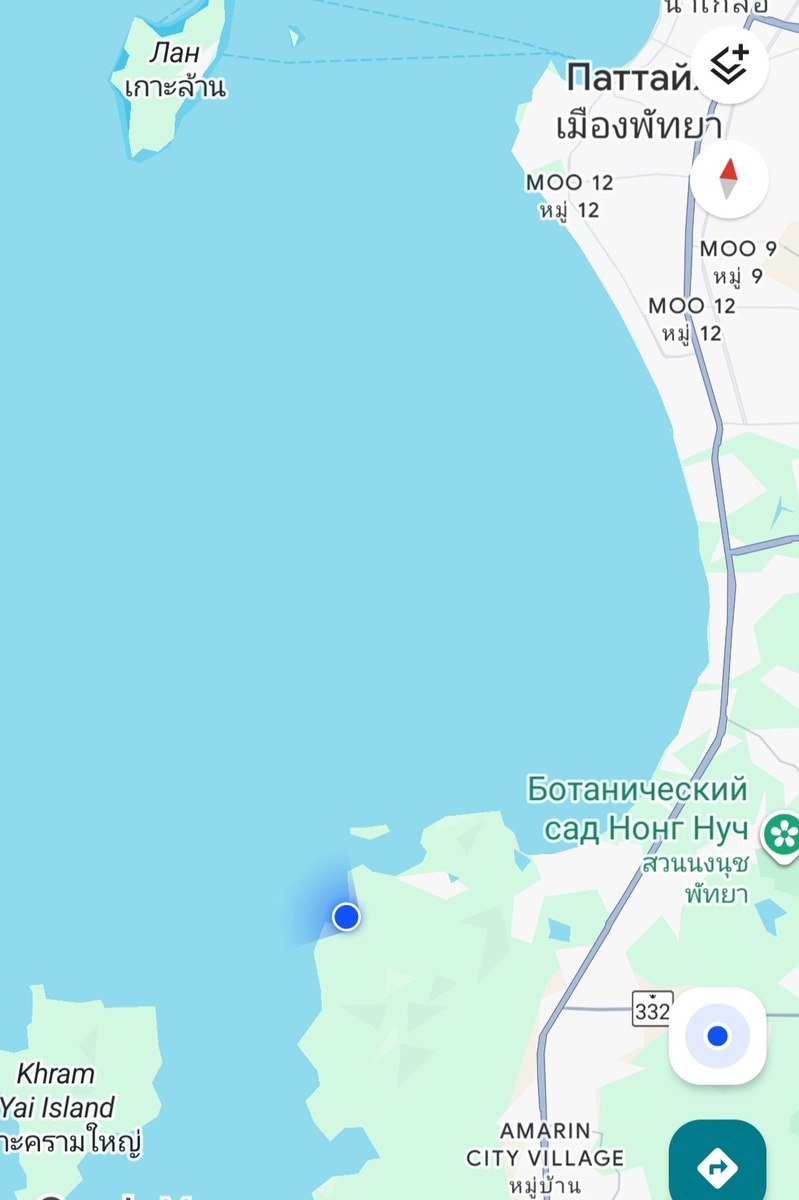 Пляж на карте