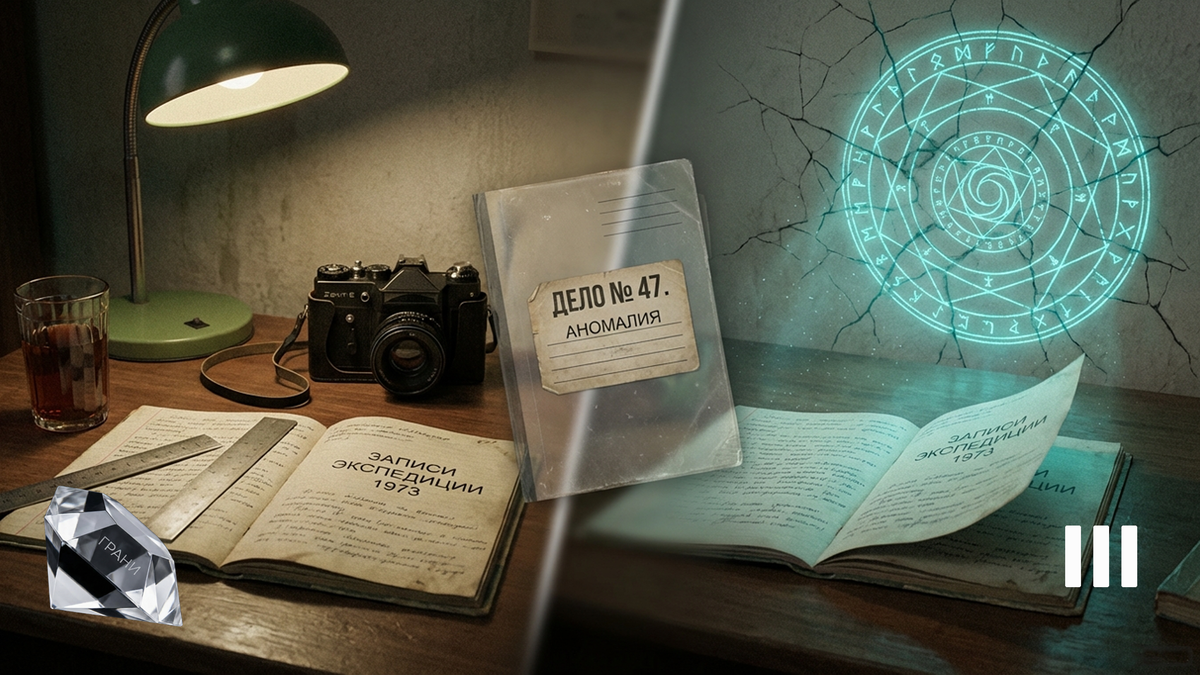 Досье по полтергейсту, записки, схемы, графики и фотографии из архива парапсихолога