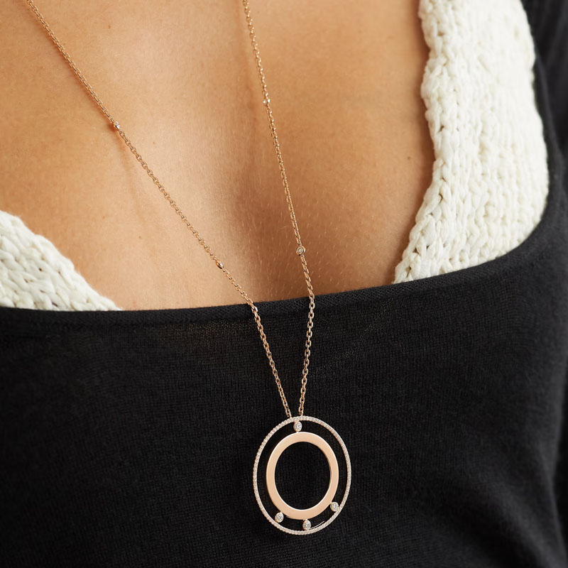 Колье Messika Move Romane из розового золота с бриллиантами