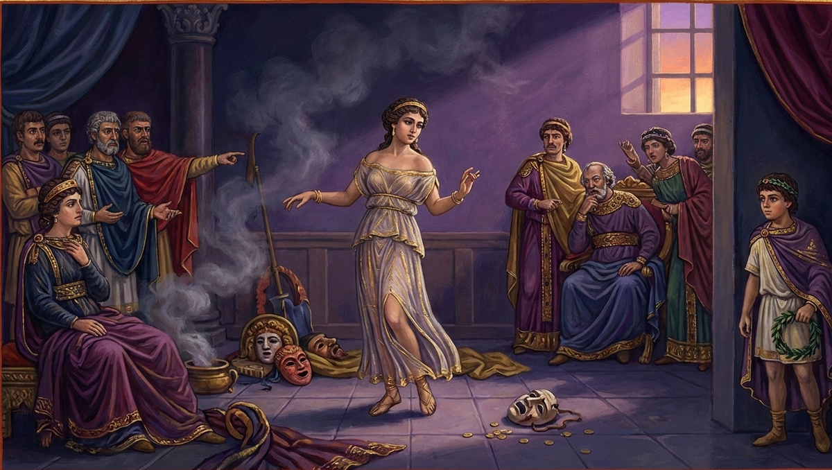 Феодора выступающая на ипподроме.