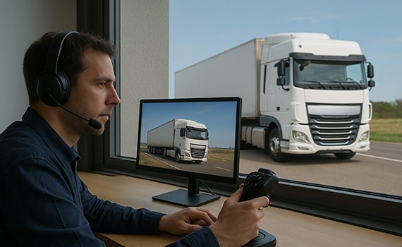 Представьте, что грузовик мчится по трассе, а его водитель в это время… пьёт кофе в офисе. Звучит как фантастика? Нет — это реальность, которую уже внедряют в Эстонии. Компания Elmo Rent разработала технологию, позволяющую управлять автомобилем удалённо, через специальную консоль. И хотя идея не нова (например, немецкий стартап Fernride предлагает похожие решения для грузовиков), эстонцы сделали ставку на удобство и доступность — их система позволяет водителям работать в комфортных условиях, не находясь физически в кабине.