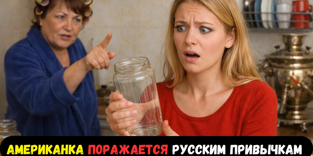 Американка хотела выкинуть пустую банку, а русская свекровь крикнула: "Ты что делаешь?!" . Через 2 месяца она сама отнесла банку на балкон