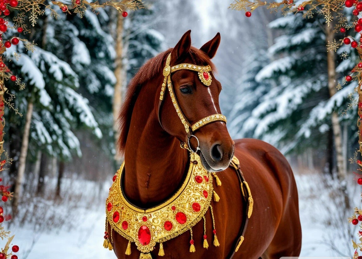 Год Красной Огненной лошади по лунному календарю. Генерация автора канала