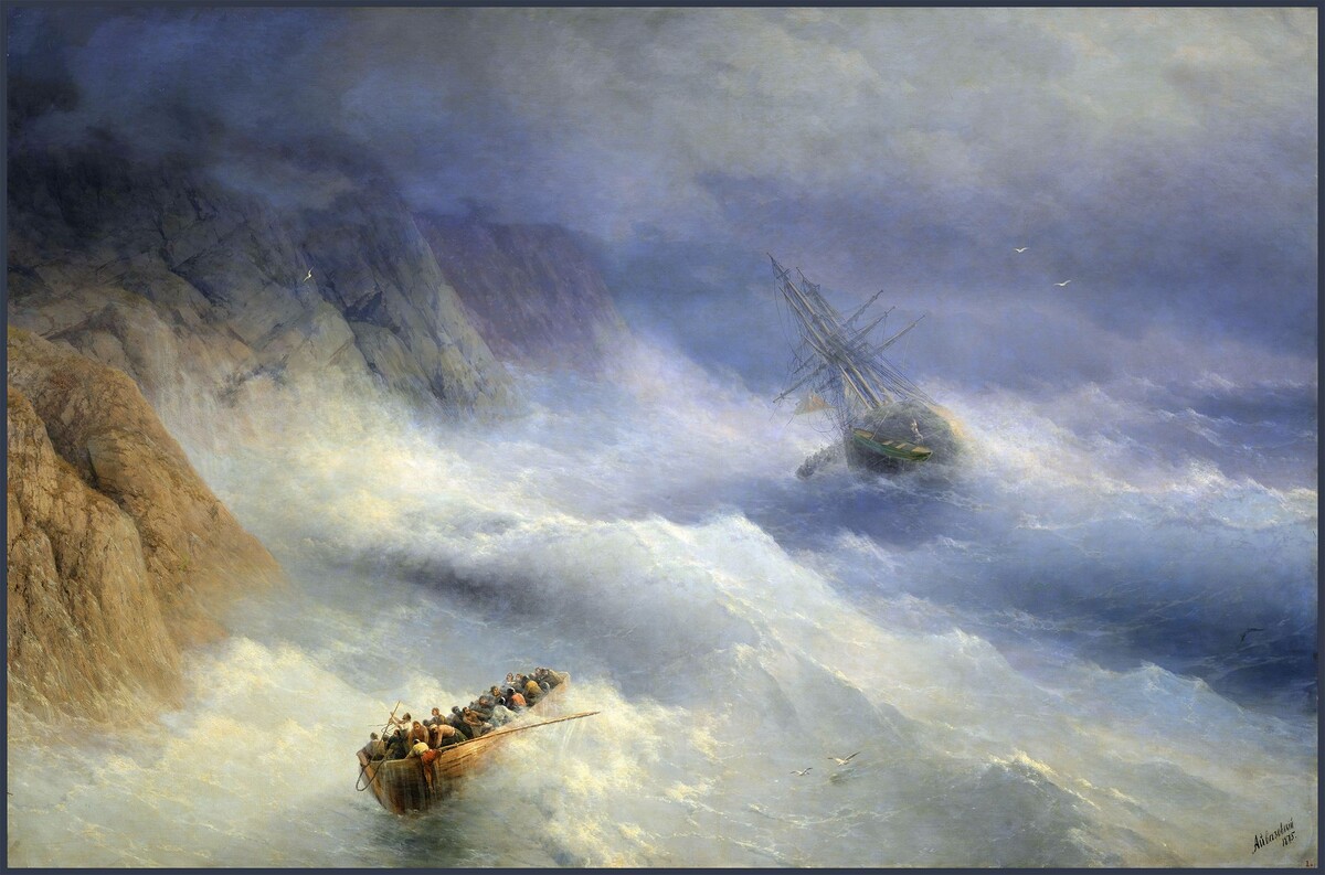 И.К.Айвазовский "Буря у мыса Айя". 1875г.