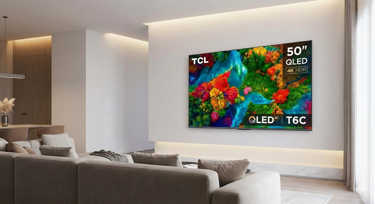 Технология QLED в TCL обеспечивает яркие и насыщенные цвета, недоступные обычным LED-ТВ