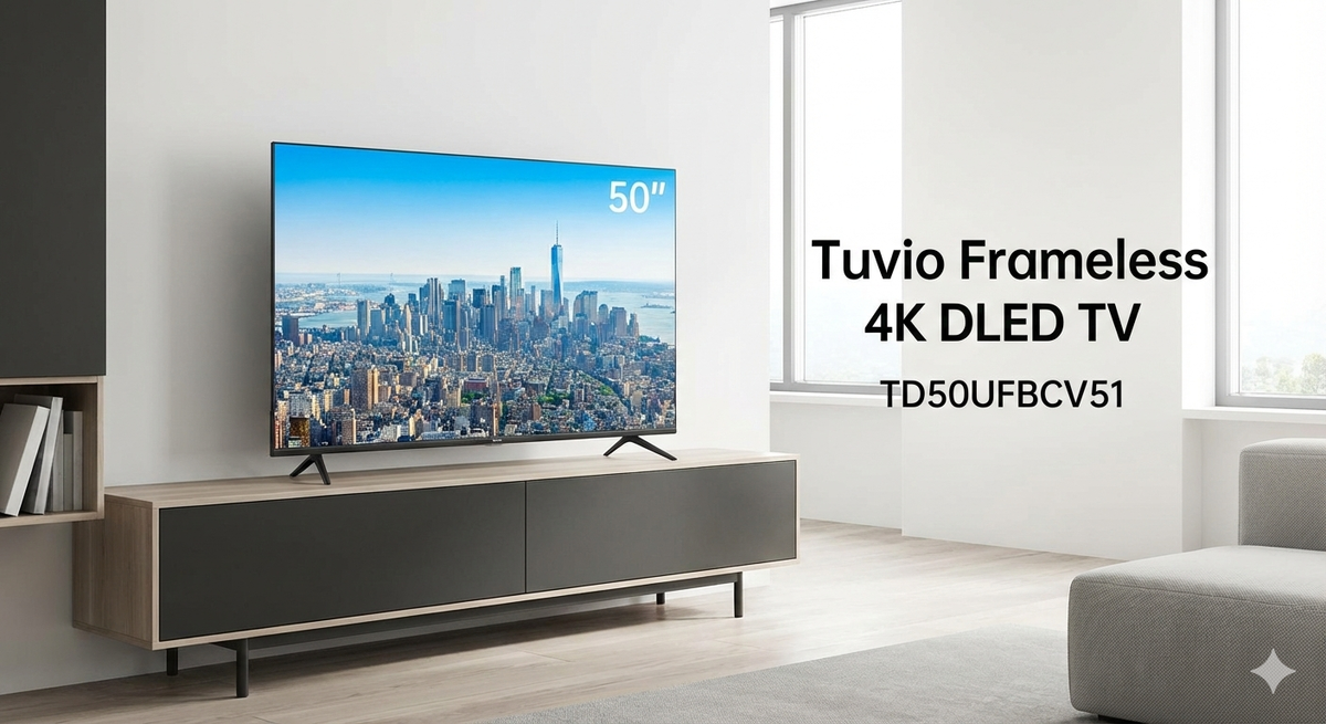 Безрамочный дизайн Tuvio отлично вписывается в современный интерьер