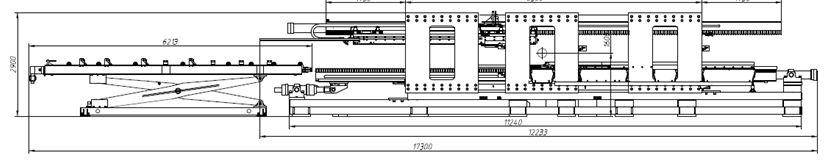 Стан поперечно-клиновой прокатки с плоским формующим инструментом WRL22035TS
