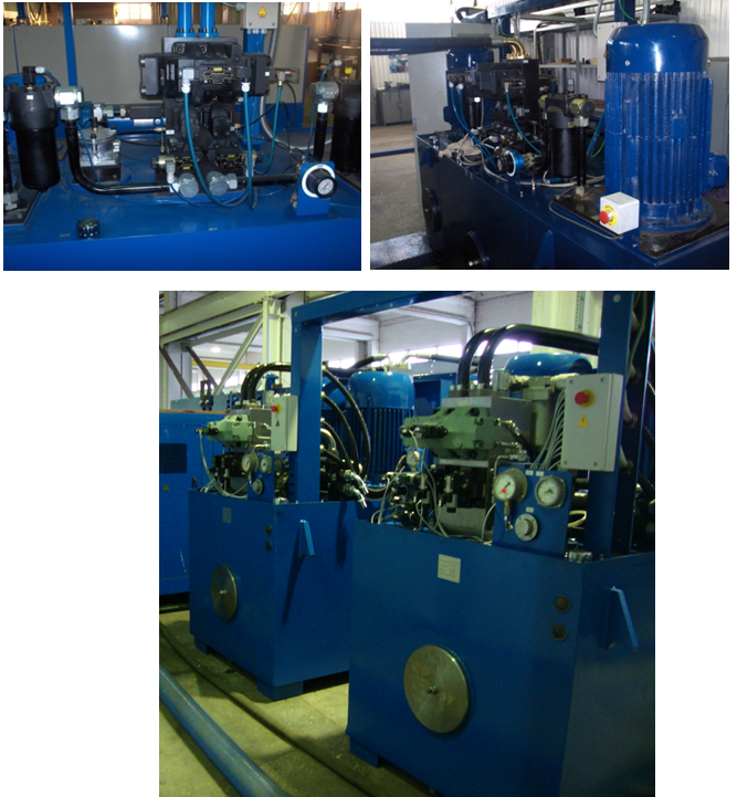 Гидростанции привода подвижных ползунов привода прокатного инструмента.