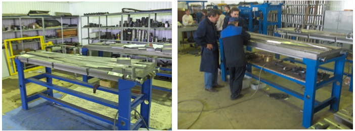 Процесс усстановки формобразующих элементов