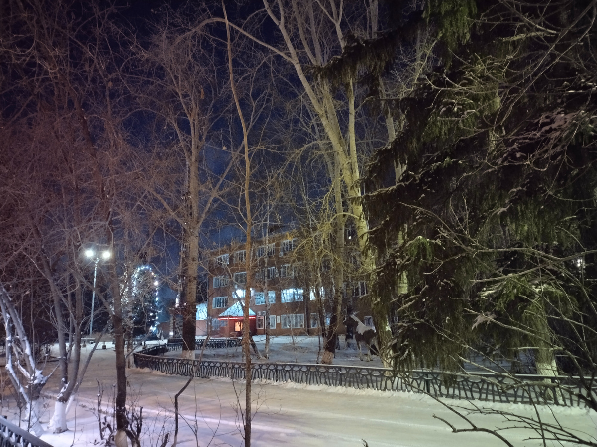 фото автора. Стояла на остановке и ждала автобус. (16.12.2025 время 18:32)