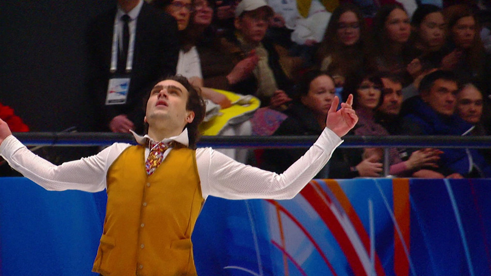     Макар Игнатов. Финал произвольной программы. ЧР-2026. «Юбилейный». 21.112.2025. Фото: sport1tv.ru Фотография взята из открытых источников.