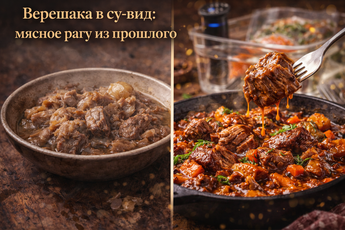 Верещака в су-вид: мясное рагу из прошлого