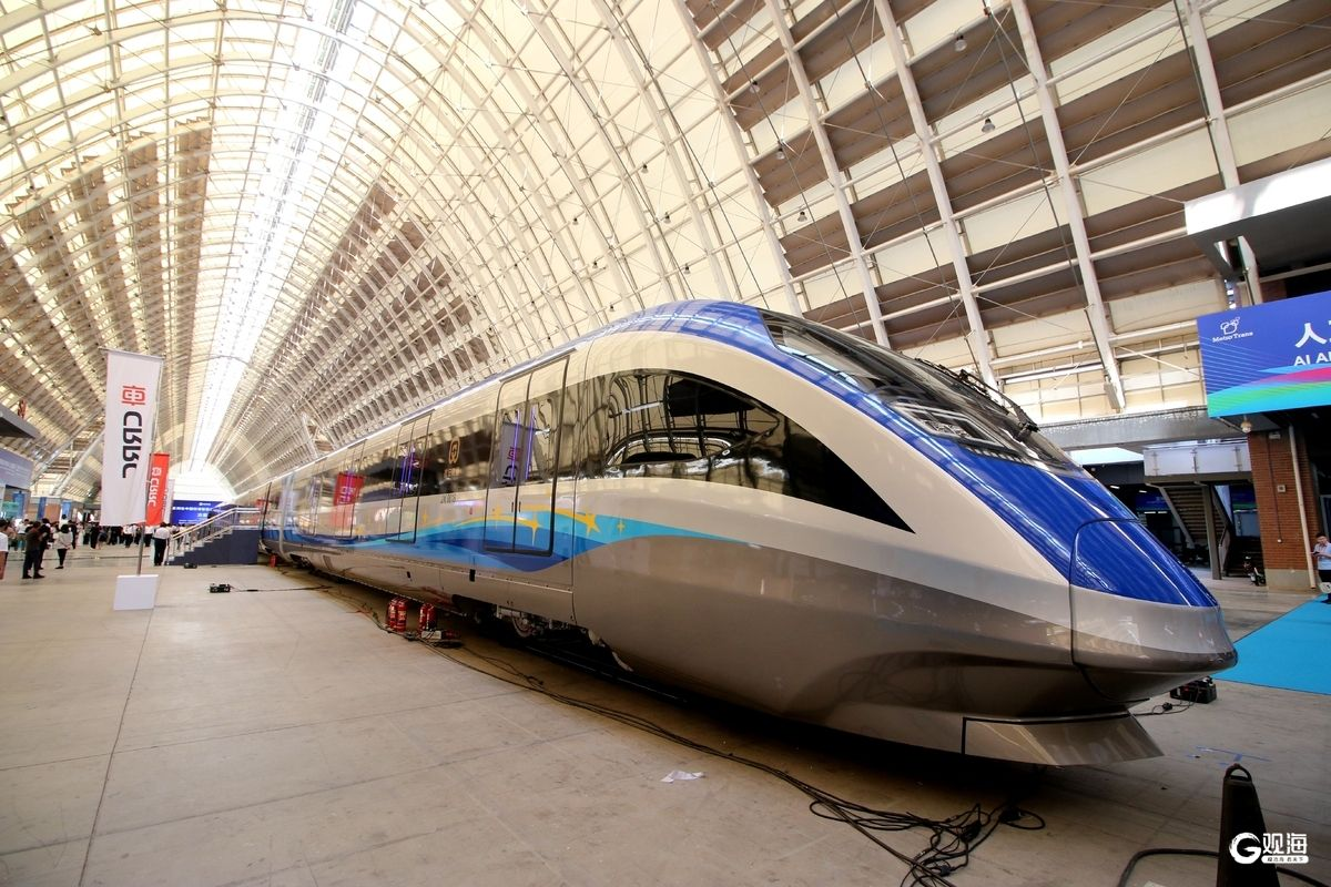 Прототип беспилотного поезда модели GSYE61 (тип D) производства CRRC. Источник: Liang Chao/Guanhai News