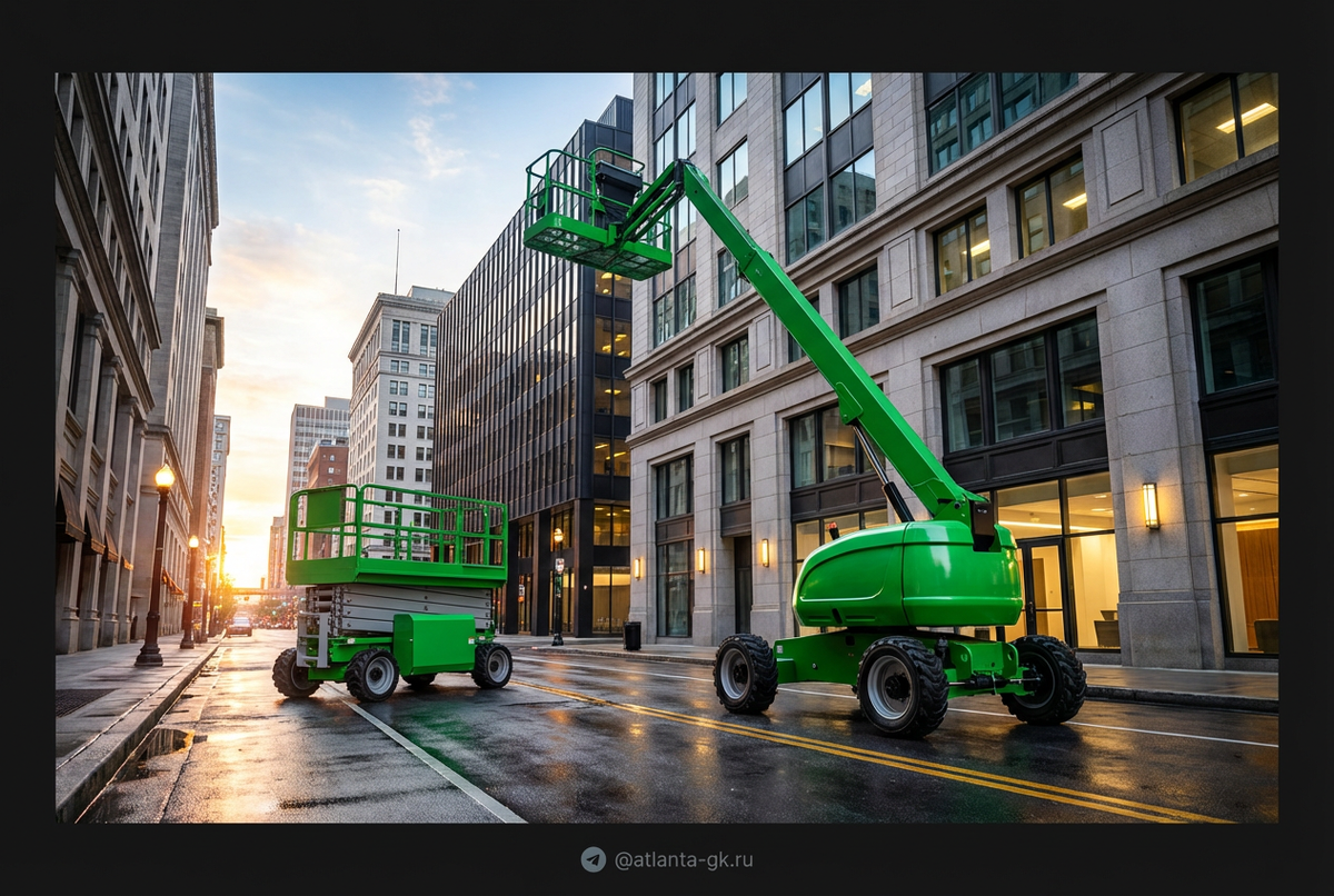    Выбор подъемника для работы: мачтовый или ножничный Atlanta-gk