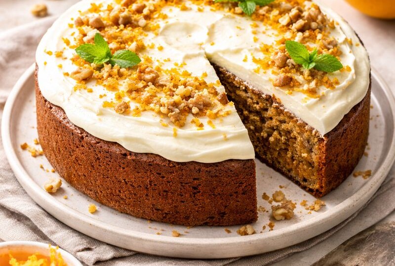 Морковный пирог с орехами и апельсином: нежный вкус осени на вашей тарелке
