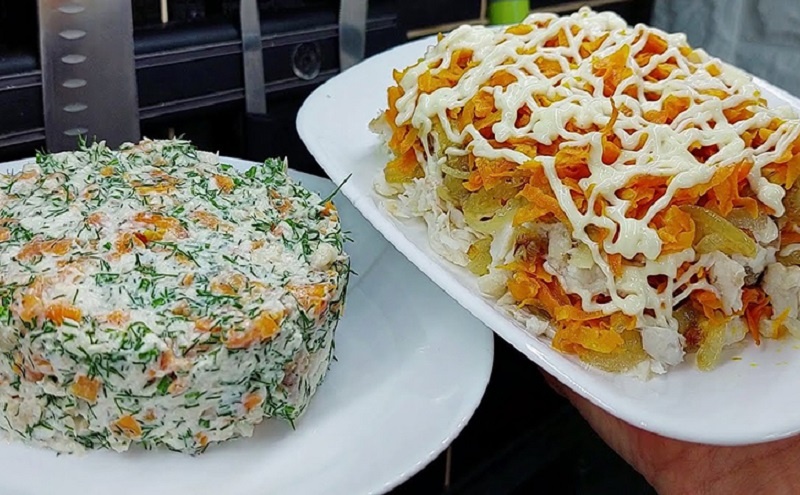 Три быстрых салата для новогоднего стола: вкусы праздника за 10 минут