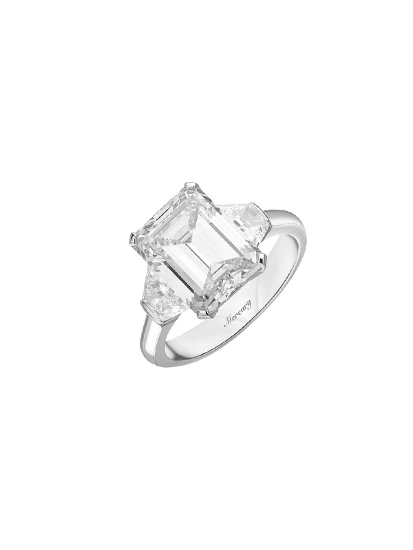 Кольцо Mercury Classic из белого золота с бриллиантами 