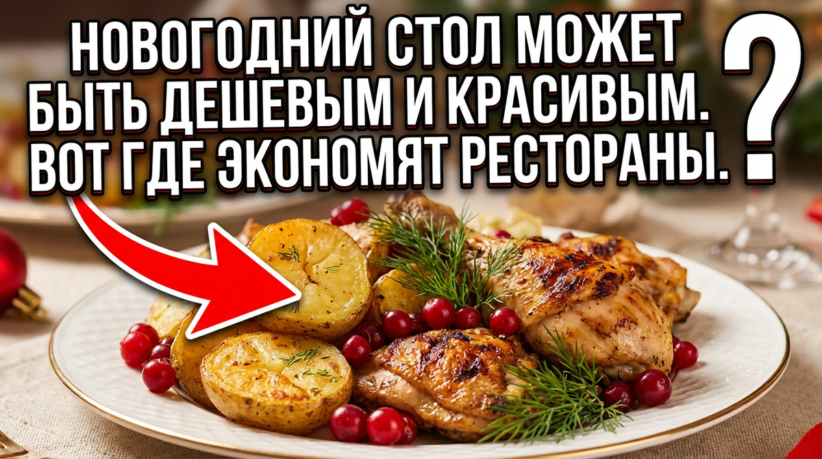 Новогодний стол может быть дешевым и красивым. Вот где экономят рестораны.