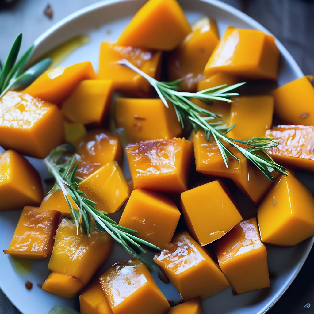 Тыква, запечённая с мёдом и имбирём