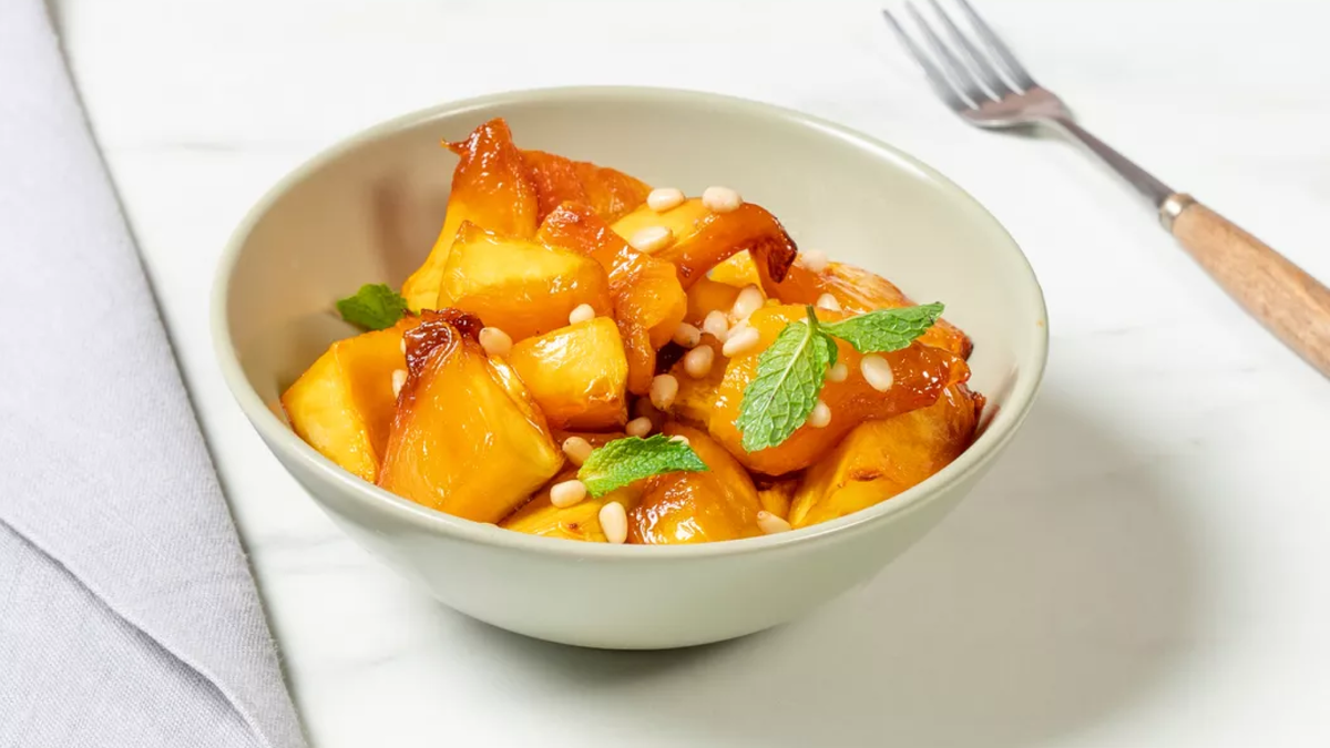 Тыква, запечённая с мёдом и имбирём