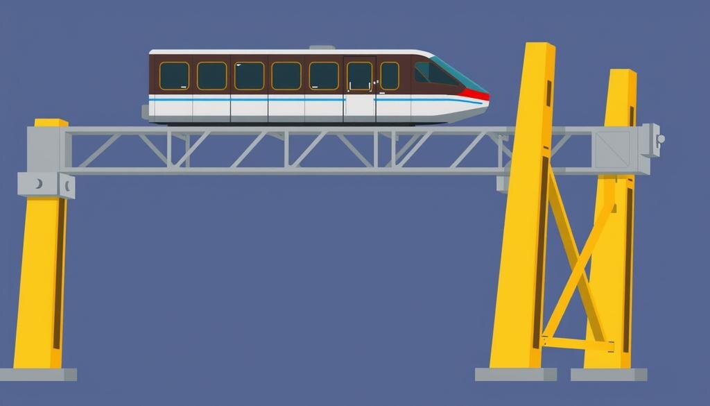   схематичное изображение монорельса и его конструкции