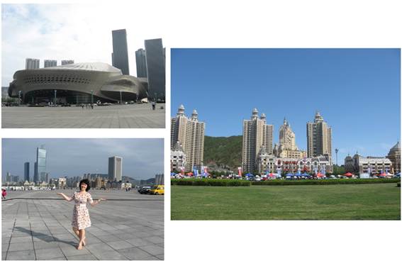 Площадь Синхай во главе с отелем Castle Hotel, a Luxury Collection Hotel (справа).