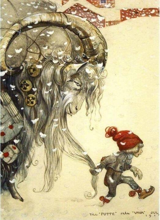 Иллюстрация «Йольский Козёл» шведского художника
Йона Бауэра 1917 года