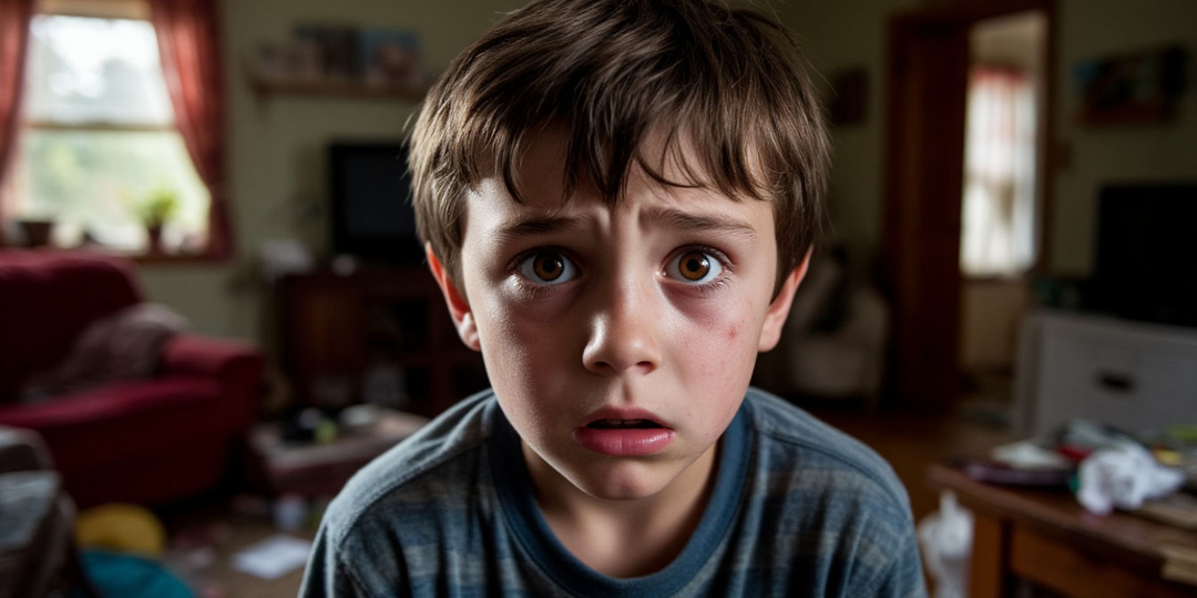 Заморыш из неблагополучной семьи.