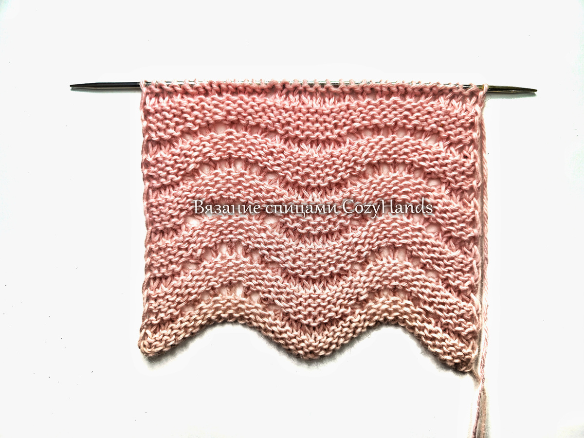 Очень легкий и простой узор спицами