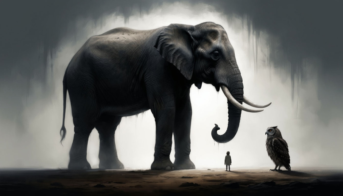 Слон конечно громаден, но...